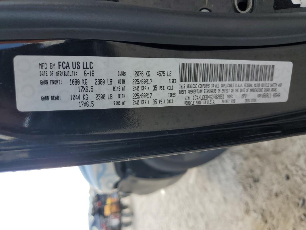 2016 JEEP COMPASS LA - 1C4NJDEB4GD782861