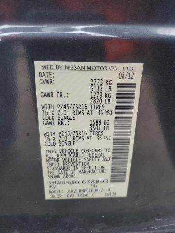 2012 NISSAN PATHFINDER - 5N1AR1NB8CC638893