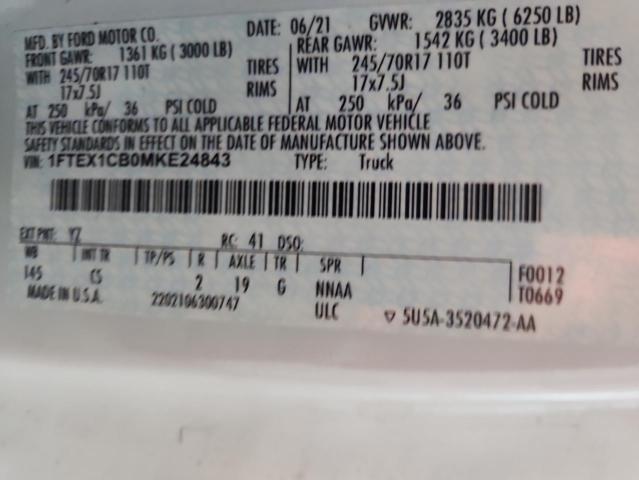 2021 FORD F150 SUPER #3292351294