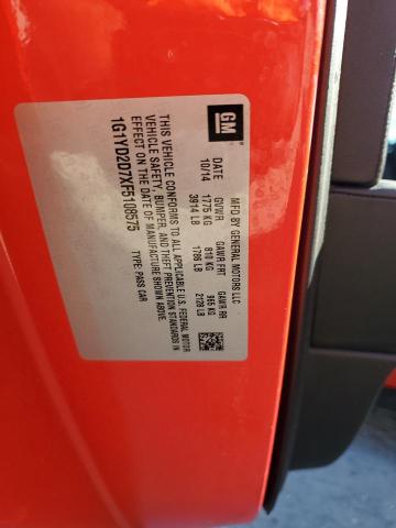 2015 CHEVROLET CORVETTE STINGRAY 2LT 1G1YD2D7XF5108575