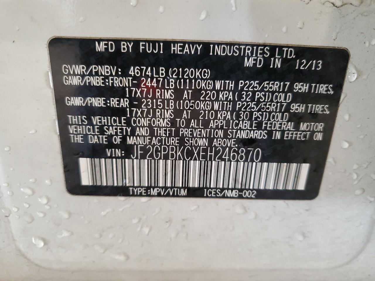 SUBARU XV 2.0I HYBRID TOURING