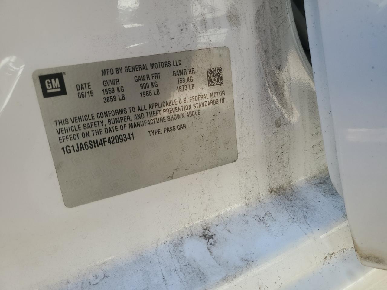 Lot #3304638963 2015 CHEVROLET SONIC LS