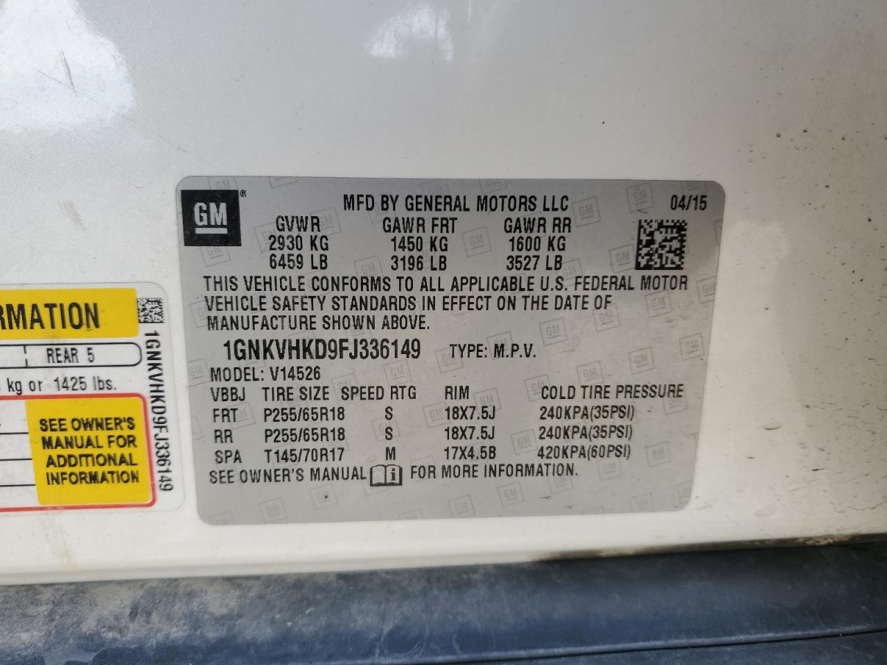 CHEVROLET TRAVERSE LT