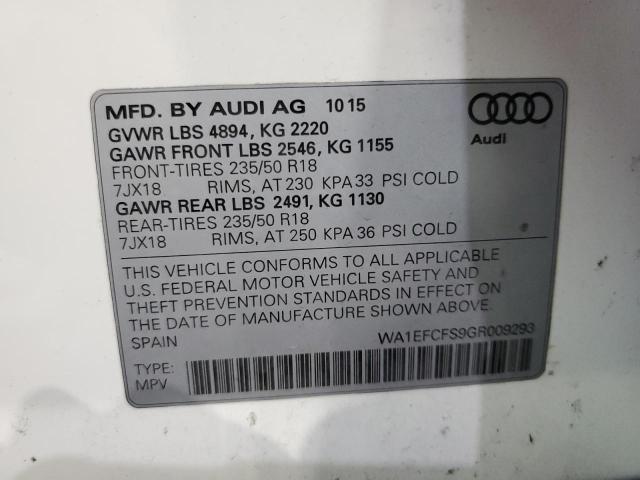 2016 AUDI Q3 PREMIUM - WA1EFCFS9GR009293