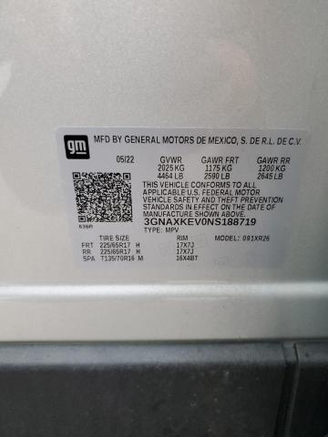 2022 CHEVROLET EQUINOX LT #3303880712
