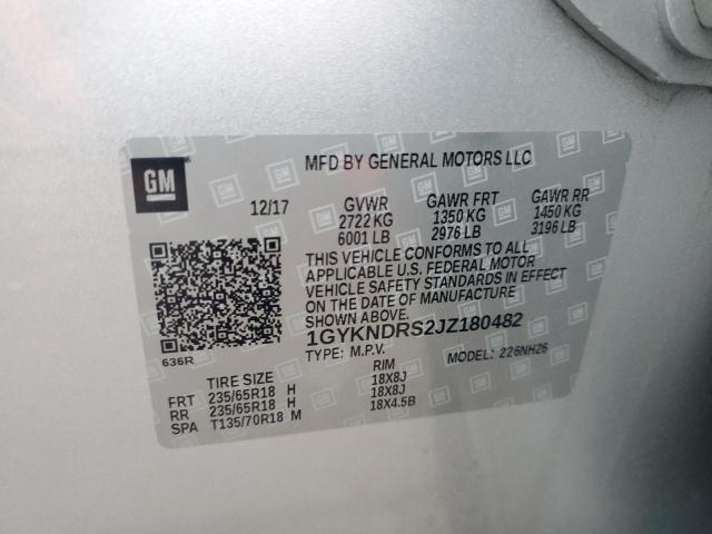 2018 CADILLAC XT5 - 1GYKNDRS2JZ180482