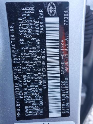 2016 TOYOTA CAMRY LE #3302652035