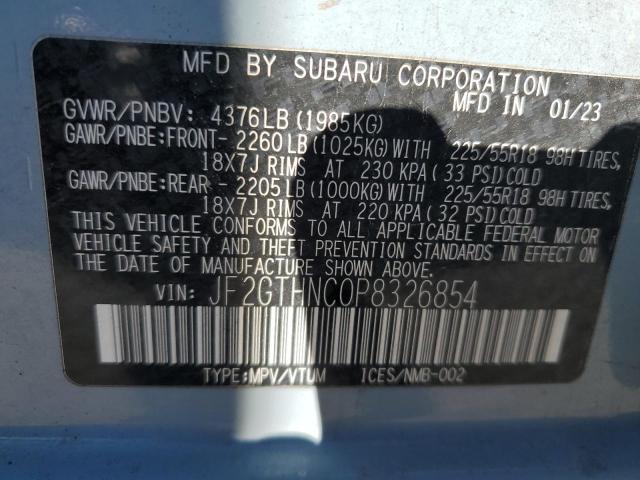 2023 SUBARU CROSSTREK JF2GTHNC0P8326854