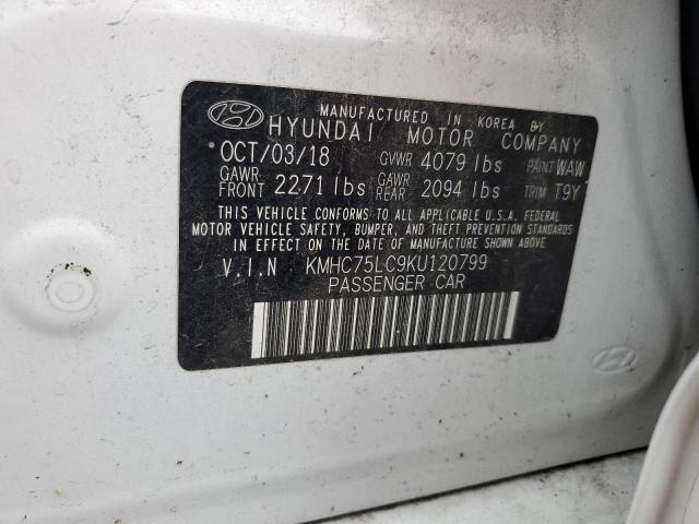 2019 HYUNDAI IONIQ SEL KMHC75LC9KU120799