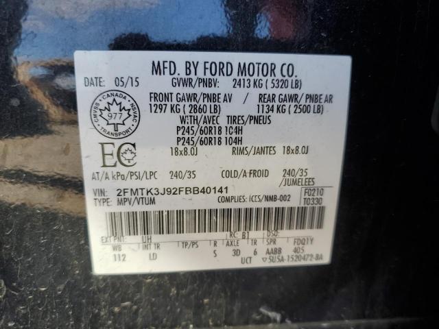 2015 FORD EDGE SEL - 2FMTK3J92FBB40141