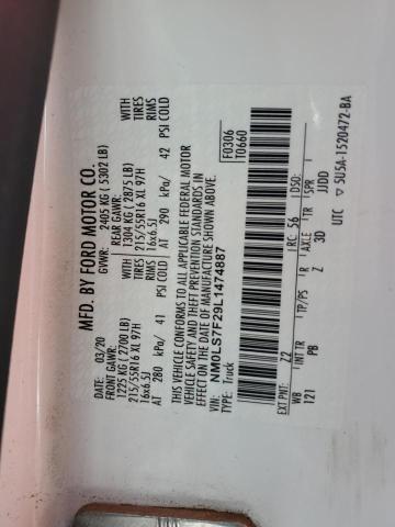 2020 FORD TRANSIT CO - NM0LS7F29L1474887