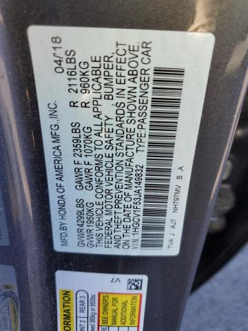 2018 HONDA ACCORD EXL #3302687047