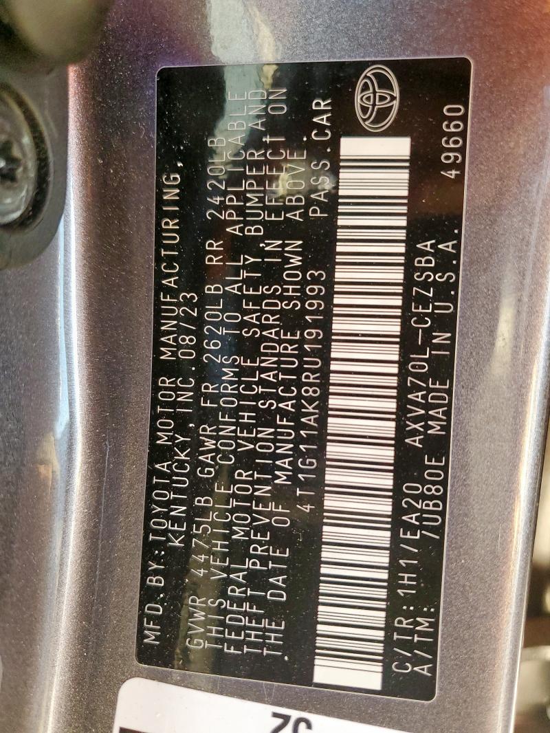 2024 TOYOTA CAMRY SE N - 4T1G11AK8RU191993