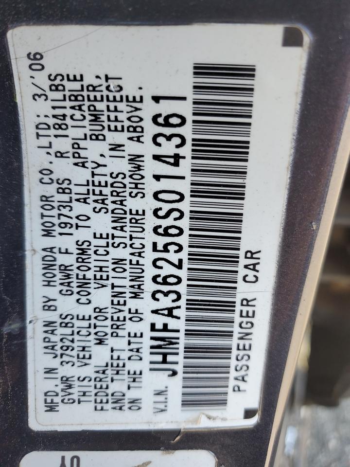 Lot #3264512413 2006 HONDA CIVIC HYBR