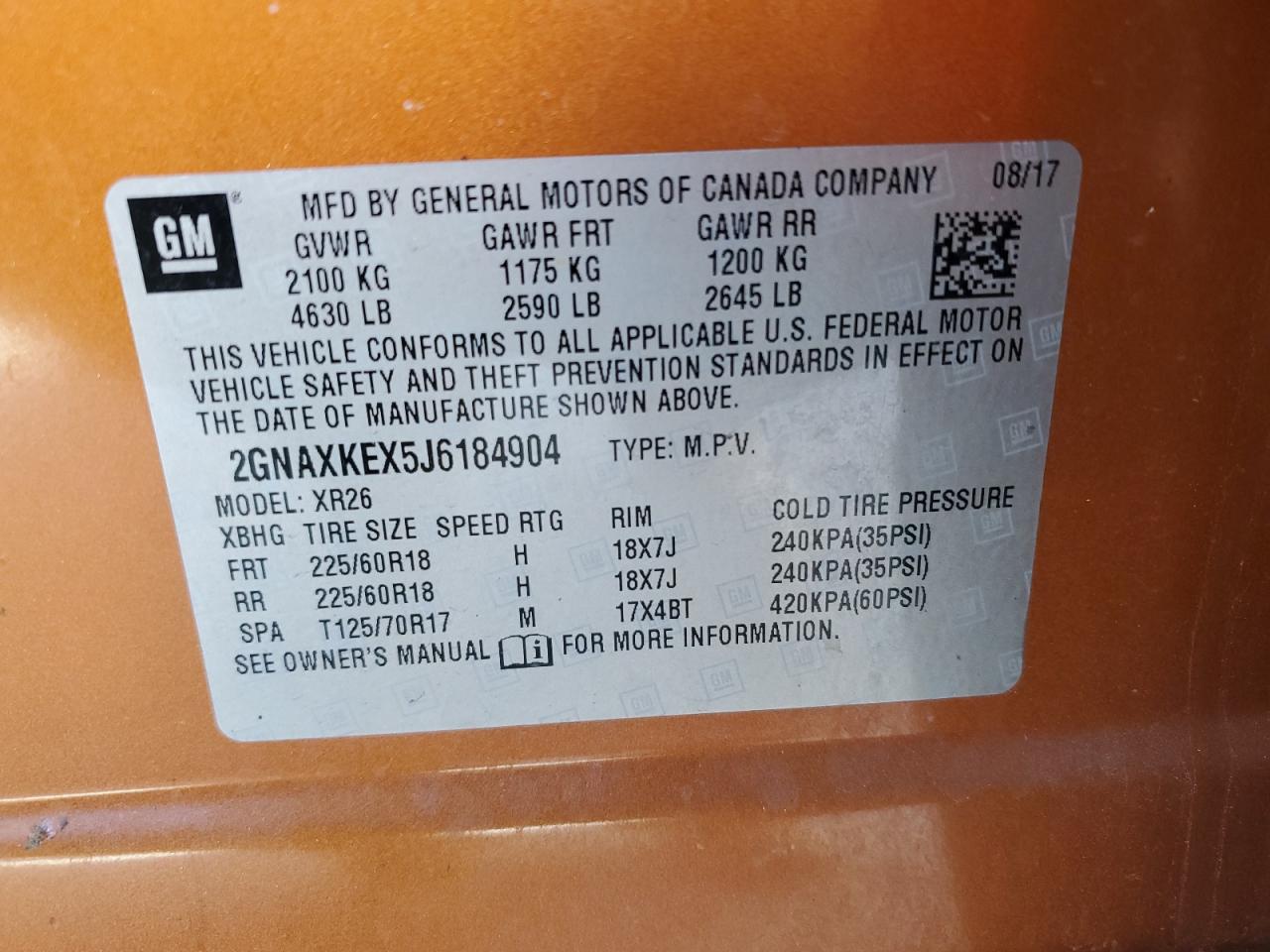 CHEVROLET EQUINOX LT