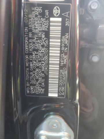 2012 TOYOTA PRIUS C - JTDKDTB38C1017567