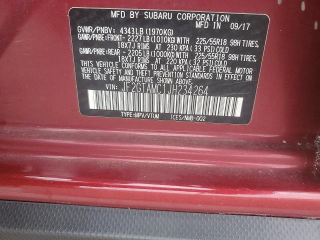 2018 SUBARU CROSSTREK - JF2GTAMC1JH234264