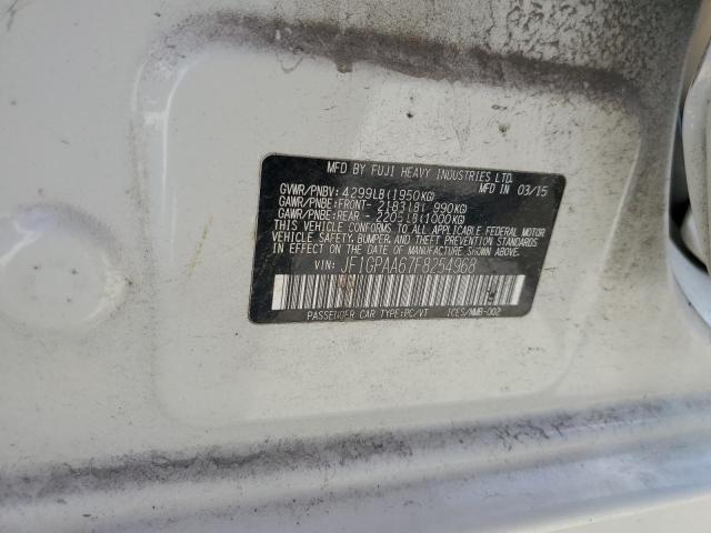 2015 SUBARU IMPREZA JF1GPAA67F8254968
