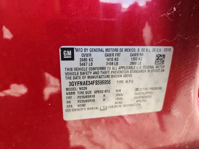2015 CADILLAC SRX 3GYFNAE34FS596956