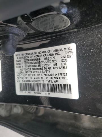 2016 HONDA CR-V EX #3305303376