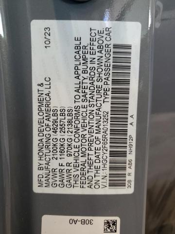 2024 HONDA ACCORD HYBRID EXL 1HGCY2F65RA013252