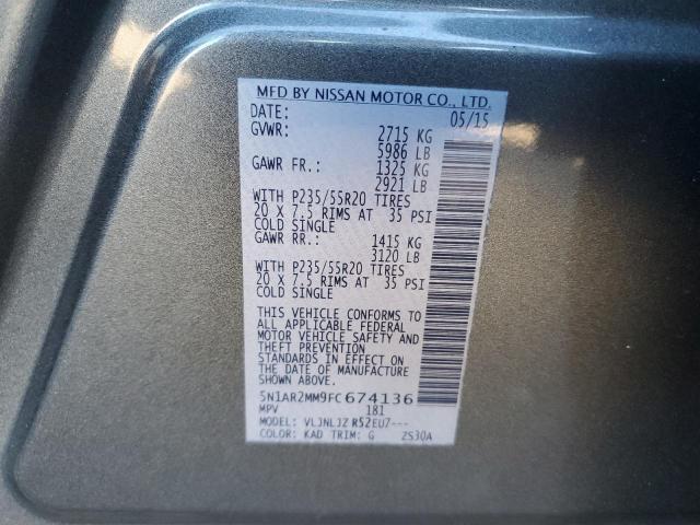 2015 NISSAN PATHFINDER #3285542285