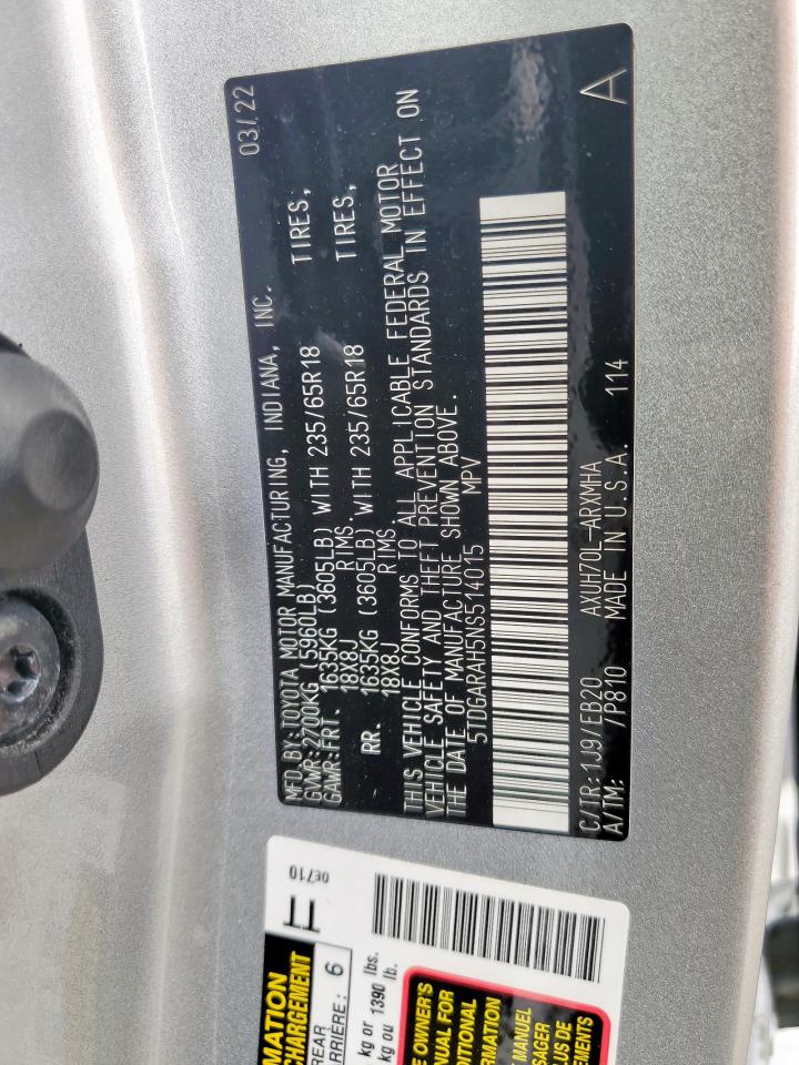 TOYOTA HIGHLANDER HYBRID XLE