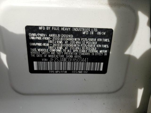 2015 SUBARU FORESTER 2.5I TOURING #3282371298