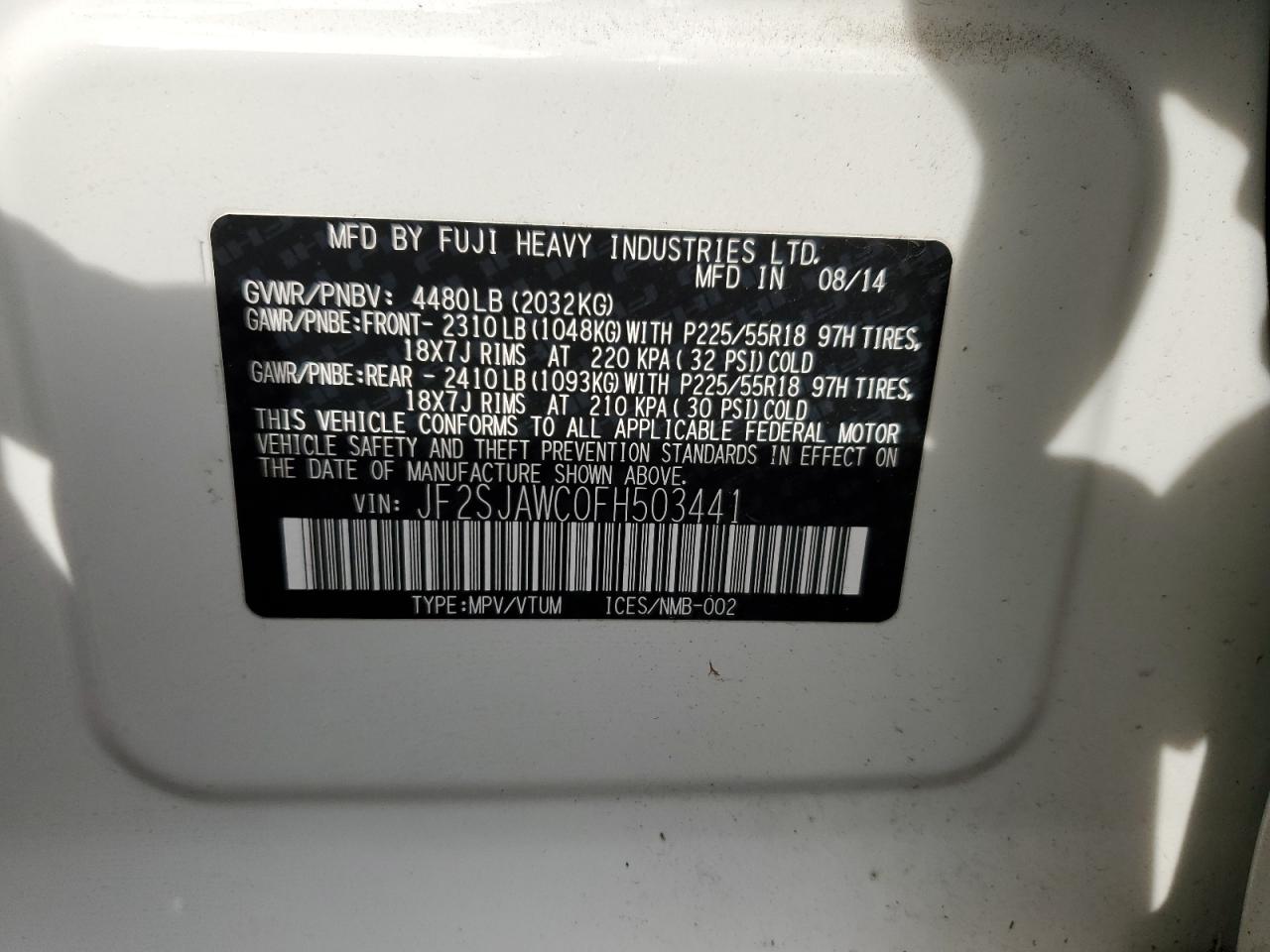 SUBARU FORESTER 2.5I TOURING