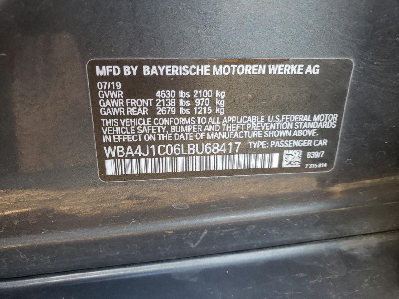 BMW 4 SERIES GRAN COUPE GRAN COUPE