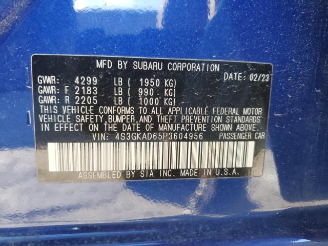 2023 SUBARU IMPREZA PR - 4S3GKAD65P3604956