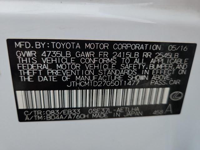 2016 LEXUS IS 300 - JTHCM1D27G5011477