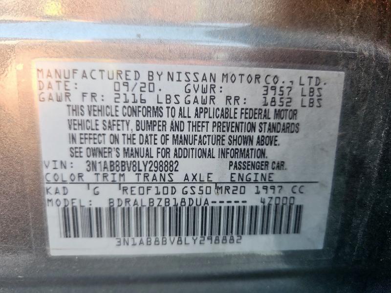 2020 NISSAN SENTRA S - 3N1AB8BV8LY298882