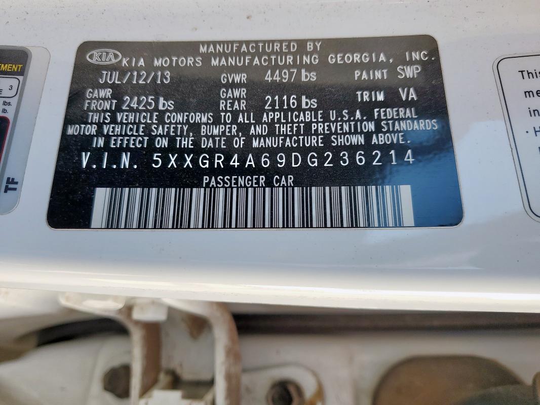 2013 KIA OPTIMA SX #3291507945