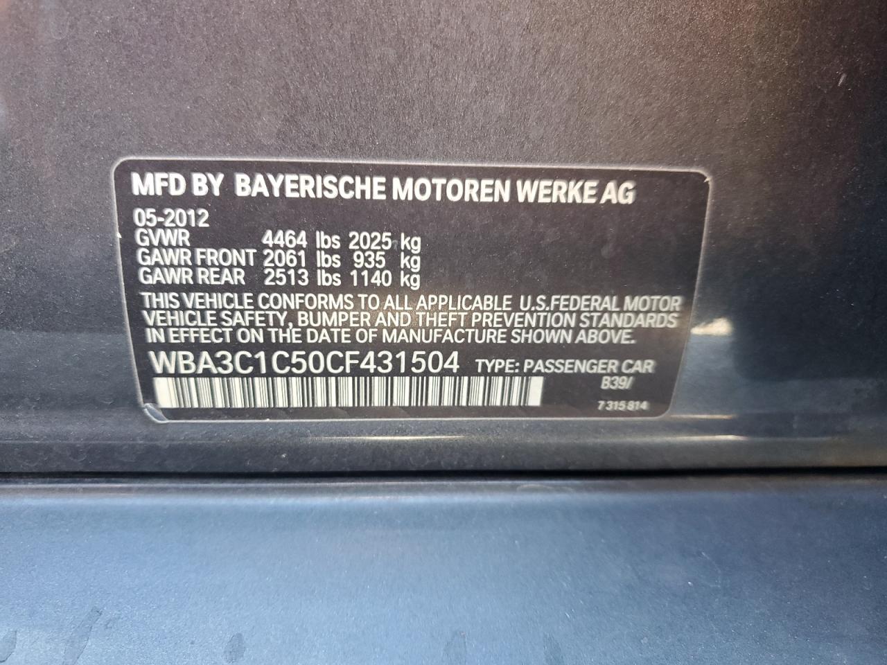 BMW 3 SERIES I SULEV