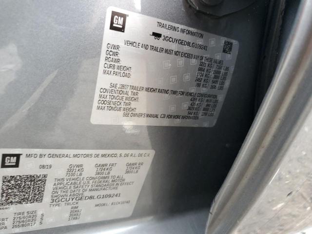 2020 CHEVROLET SILVERADO - 3GCUYGED8LG109241