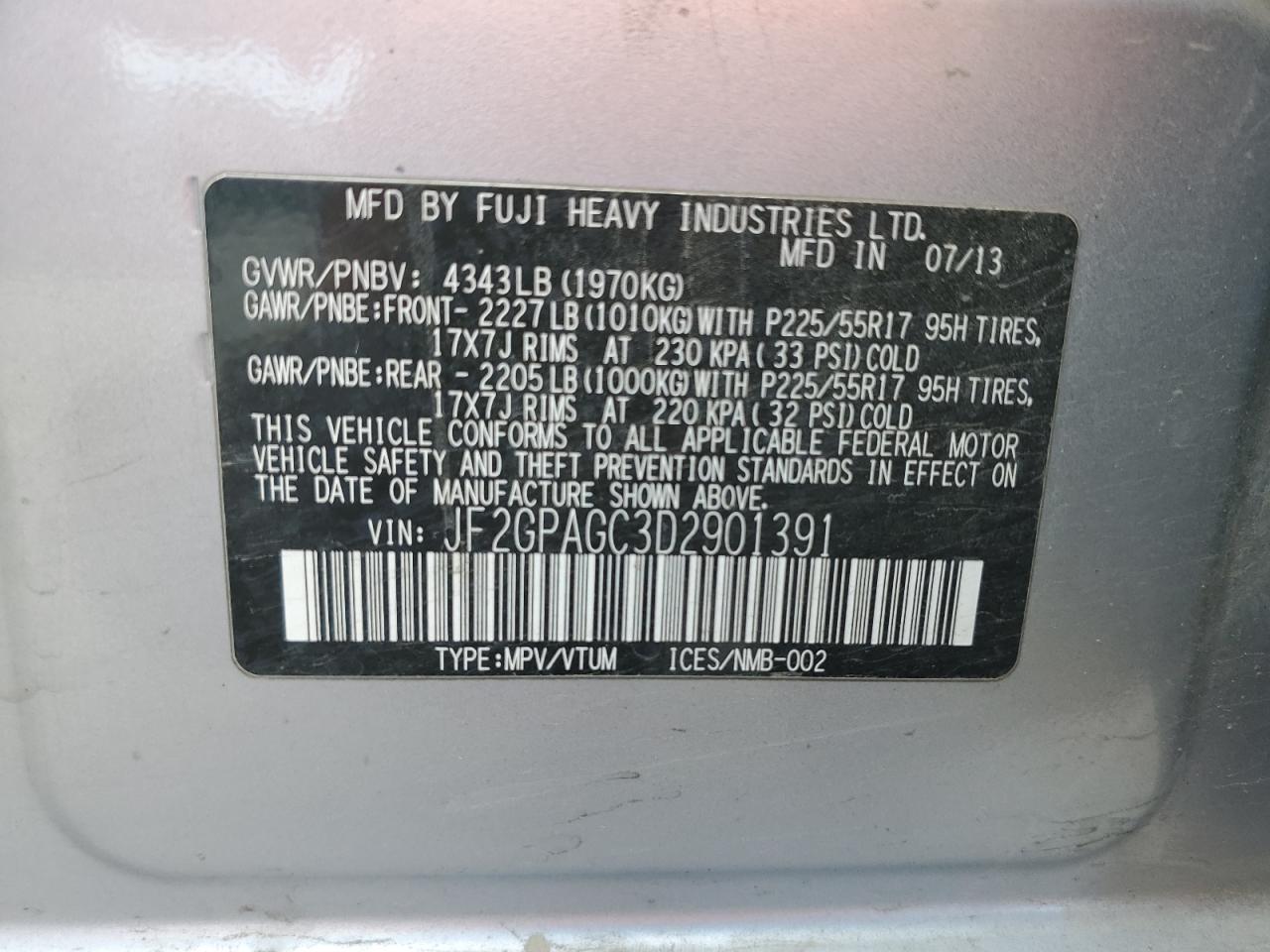 SUBARU XV 2.0 LIMITED