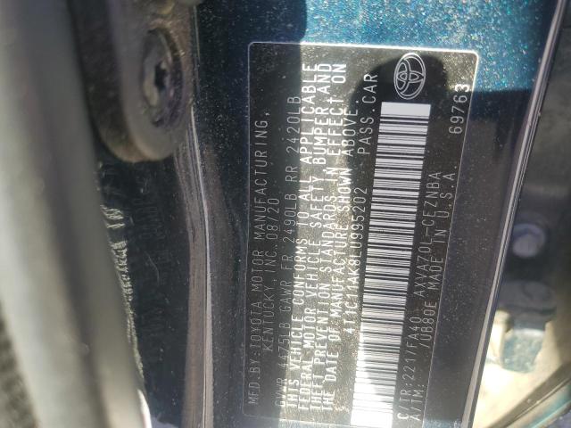 2020 TOYOTA CAMRY LE #3273965782