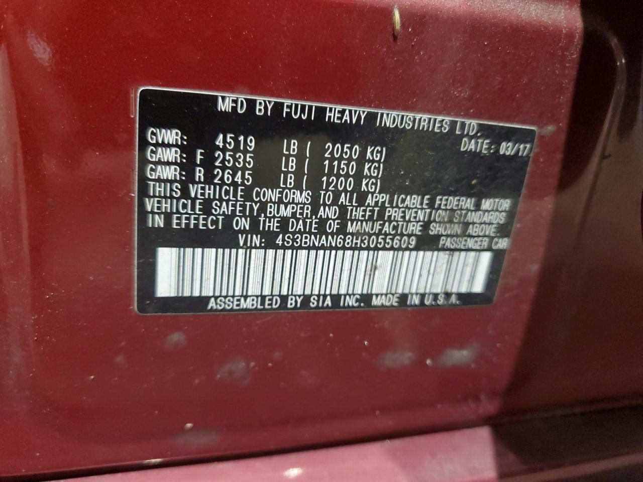 SUBARU LEGACY 2.5I LIMITED