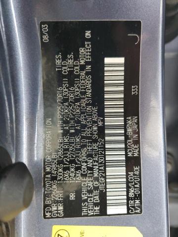 2003 TOYOTA HIGHLANDER LIMITED #3293266445