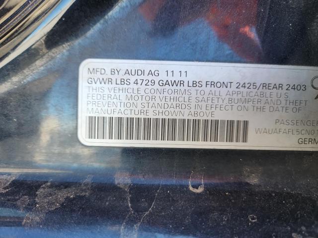 2012 AUDI A4 PREMIUM #3296272463