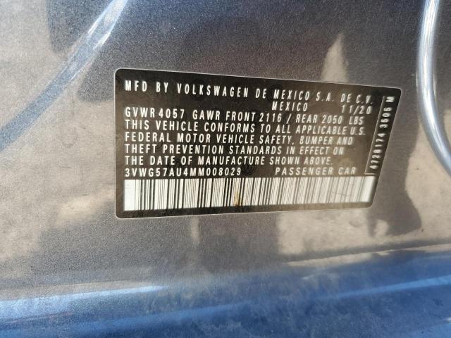 2021 VOLKSWAGEN GOLF #3308745000