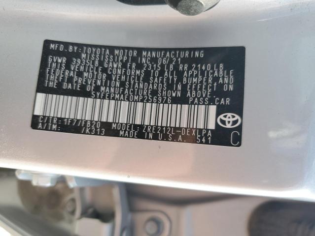 2021 TOYOTA COROLLA LE #3292350329