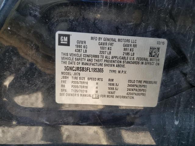 2015 CHEVROLET TRAX 1LT - 3GNCJRSB3FL195365