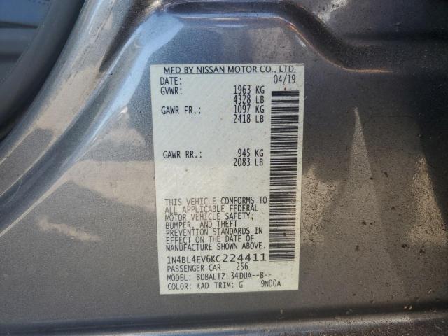 2019 NISSAN ALTIMA SL #3303585933