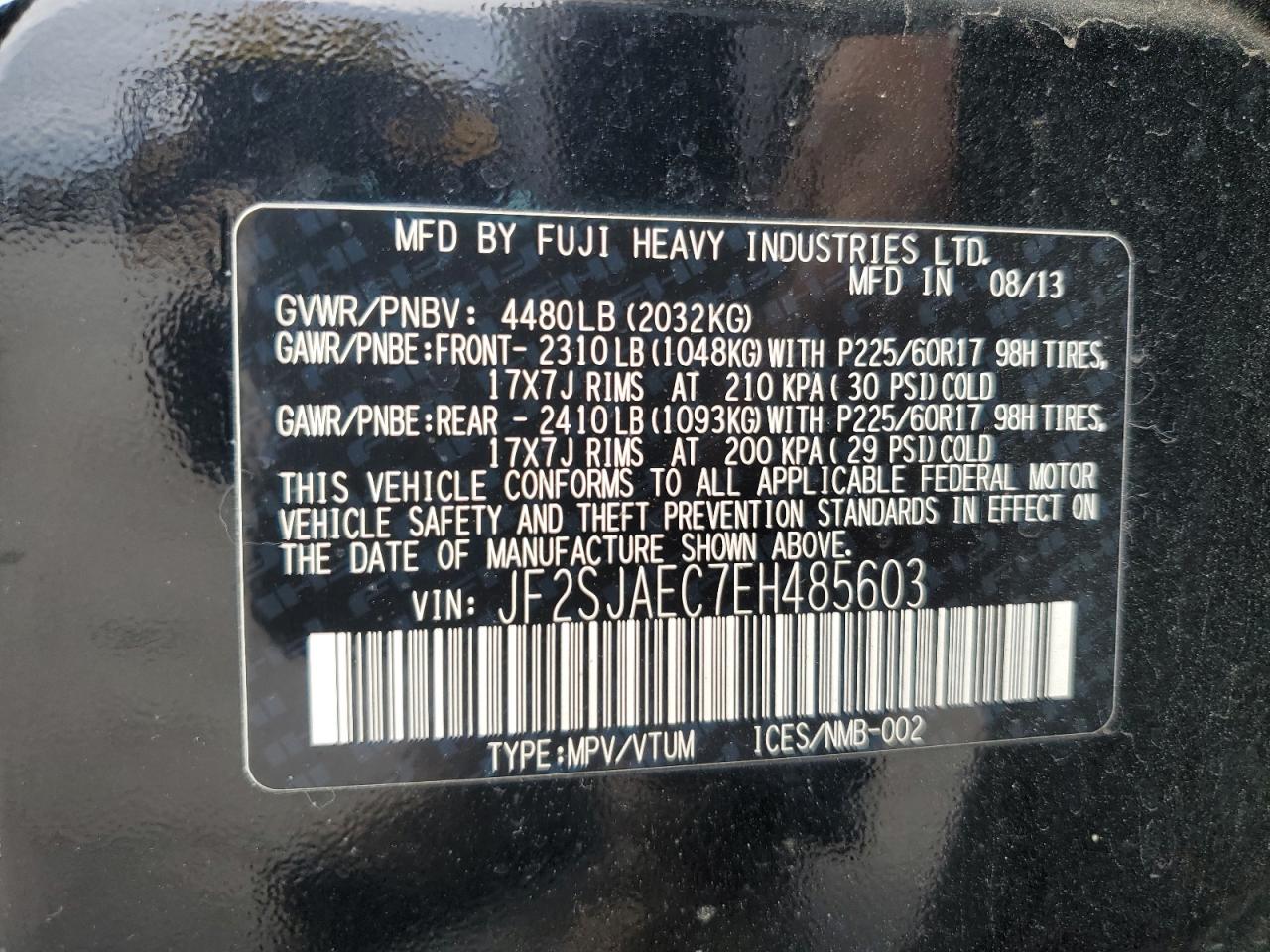 SUBARU FORESTER 2.5I PREMIUM