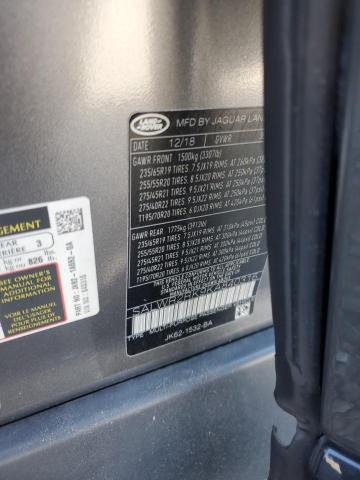 2019 LAND ROVER RANGE ROVE - SALWR2RK9KA840316