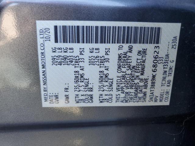 2021 NISSAN ROGUE SV 5N1AT3BB9MC680623