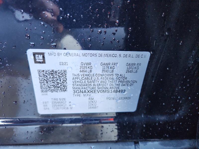 2021 CHEVROLET EQUINOX LT - 3GNAXKEV0MS148493