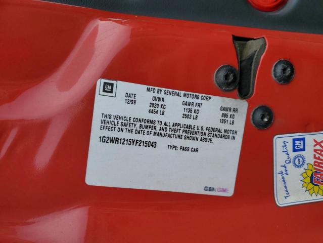 2000 PONTIAC GRAND PRIX #3284648335